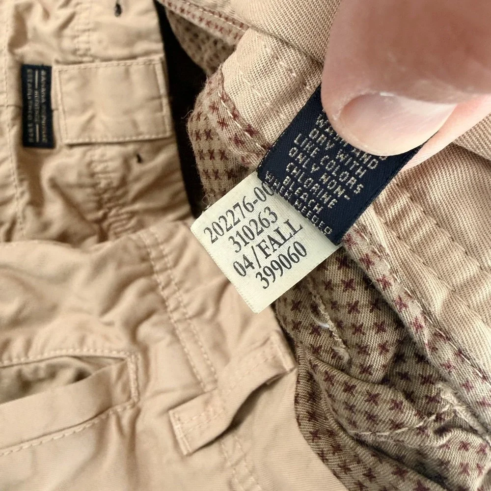 Vintage Y2K Banana Republic Paratrooper Baggy Cargo Pants in Beige Men 34x31